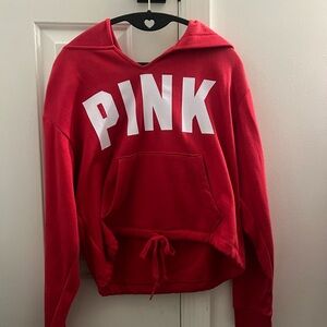 pink! crop sweater! Cute for fall!!